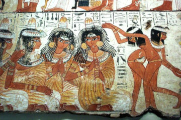 An ancient Egyptian party.